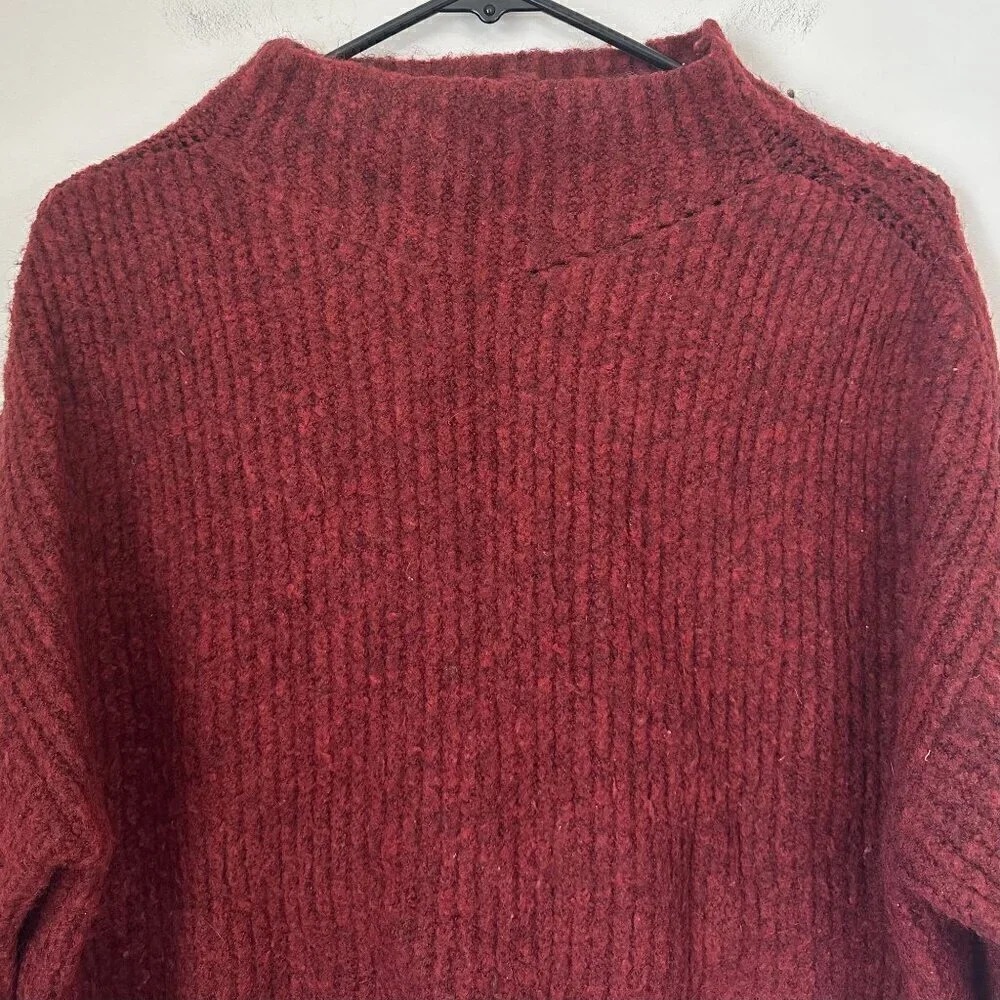 John + Jenn Burgundy Knit Sweater - Size: Small